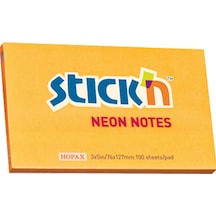 Hopax Stıckn Yapışkanlı Not Kağıdı Neon Turuncu 76x127 Mm 100 Yp He21168