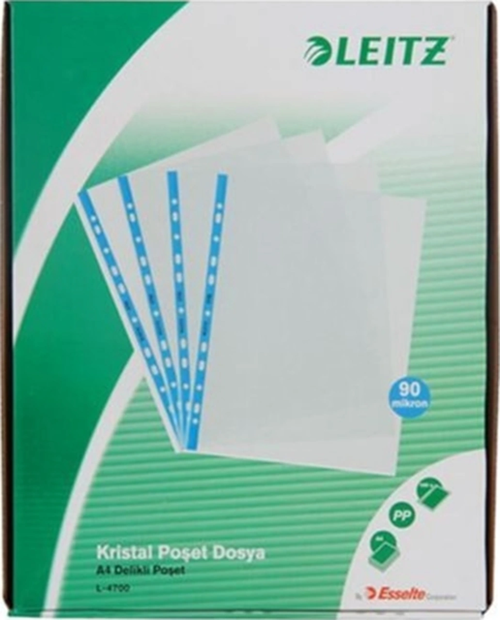 Poşet Dosya A4 Kristal Mavi Kenarlı 47001035 100 Lü Paket Diğer