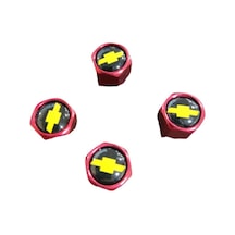 Lastik Sibob Kapak Chevrolet Kırmızı 4 Lü Set Metal Şık