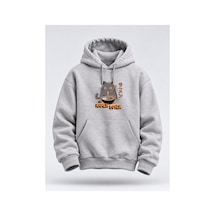 North Whiskers Kedi Ve Ramen Baskılı Unisex Hoodie Anime Esintili Kapüşonlu Sweatshirt Gri - 929994068 Gri - 929994068 Gri