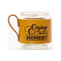 Canberra Deri Mug Enjoy Every Moment Sarı