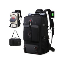 Pazly Çok Amaçlı Büyük Kapasiteli Siyah Gri Sırt Çantası Laptop Kılıfı Usb Şarj Portu Erkek Kadın İçin Yürüyüş Kamp Ayakkabı Bölmesi Dayanıklı Polyester Siyah - Gri