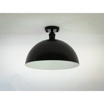 Riolight Retro Siyah Içi Beyaz Tekli Metal Plofonyer Avize Çap: 3 (538284405)