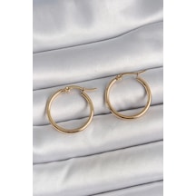 316 Çelik Gold Renk 22mm Kadın Halka Model Kadın Küpe Çok Renkli