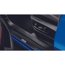 Honda Civic 2007-2012 Modeller Old Karbon Kapı Eşiği 4 Parça Krom Yazılı