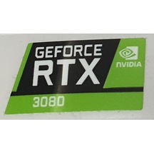 Nvidia Geforce Rtx 3080 Sticker Yatay Etiket D154