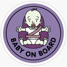 Uyarı Arabada Bebek Var Sticker oto Etiket 18cm MD20