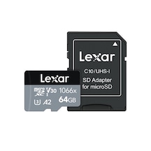 Lexar 64Gb Microsdxc Uhs-I U3 C10 V30 A2 4K Uhd 1066X 160Mb/S