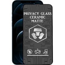 Apple Uyumlu   iPhone 12 Pro Max Tam Kaplayan Mat Seramik Hayalet Ekran Koruyucu