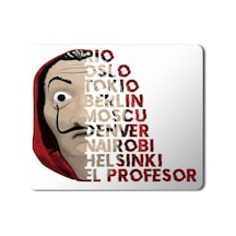 La Casa De Papel 4-4 Baskılı Mousepad Mouse Pad