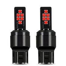 T20 7443 Kırmızı 2 Adet Led Ampul