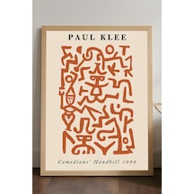 Paul Klee Doğal Ahşap Çerçeveli Poster, Dekoratif Sanatsal Duvar Tablosu