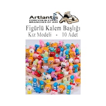 Kalem Başlığı Figürlü 10 Adet Kalem Süsü Kızlar İçin Değişik Karkatür Hayvan Silikon Kalem Başlığı Sevimli Kalem Başlıkları