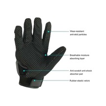 Fortunelane Erkek Motosiklet Eldiveni, Soluklu, Siyah, L Beden, Bilek Ayarı Var