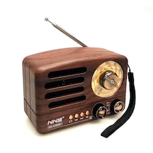 Küçük Boy Retro, Nostaljik, Ahşap Tasarım Bluetooth Hoparlörlü, Şarjlı, Taşınabilir Büyük Döndürülebilen Düğmeli Fm/am Destekli Radyo Ns3380 5250 69818833