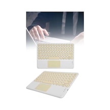 Android iOS Uyumlu Bluetooth Klavye Touchpad Slim Kablosuz Wifi Q Klavye