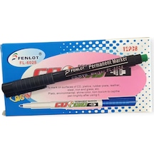 Fenlot Siyah Asetat Permanent Cd Kalemi Medium Uçlu 1 Kutu/12 Adet