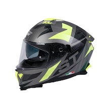 Sway Sw 865 Double Vizör St Kask Sarı - Titanyum
