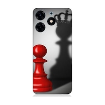 Tecno Spark 10 Pro Uyumlu Piyonun Taçlı Hayali Desenli Silikon Kılıf Çok Renkli