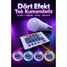 Ers Rgb Led Ampul Kumandadan Işık Efekti Seçimli