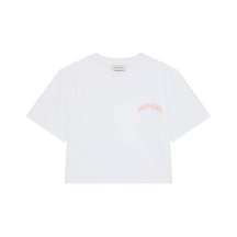 Calvin Klein Ss Sleek Interlock E, Yaf Beyaz Kadın T-shirt