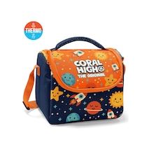 Coral High Kids Lacivert Uzay Desenli Thermo Beslenme Çantası 37160 Turuncu