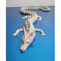 55 Cm Büyük Boy 3d Baskı Beyaz Ejderha Figürü Eklemli Dragon Biblo Dekoratif Koleksiyon Ürünü