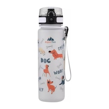 Alpintec Köpek Desenli Gri Tritan Çocuk Su Matara 500 Ml Gri