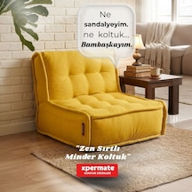 Xpermate Zen Sırtlı Minder İskandinav Tarzı Minder 80x60 Sarı