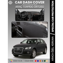 Audi Q5 2008-2017 Torpido Örtüsü Ön Göğüs Koruma Torpido Koruma Araca Özel Kaymaz Kolay Montaj Siyah