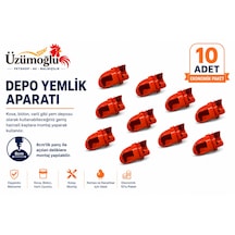 10 Adet Depo Yemlik Aparatı Kova, Bidon Ve Varil Uyumlu Tavuk, Civciv, Bıldırcın Ve Kanatlı Yemlik Aparatı