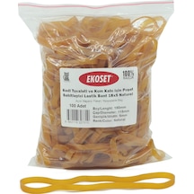 Kedi Tuvaleti İçin Poşet Sabitleyici Lastik 18X5 Naturel 100 Adet