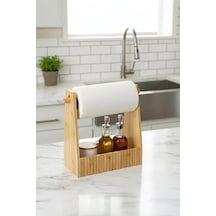 Bamora Bambu Kağıt Havluluk Ve Çok Amaçlı Organizer Stand 27 Cm Diğer