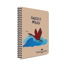 Anadolu Mirası Spiralli Defter, A4, 100 Yaprak, 70g Kağıt, Kareli, Dayanıklı Kapak, Kolay Açılan Spiral Cilt, Asorti Kapak Tasarımı 103 Ivory