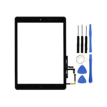 Apple Uyumlu iPad  Air 1.nesil A1474-a1475-a1476 Servis Home Tuşlu Dokunmatik Siyah + Tamir Seti