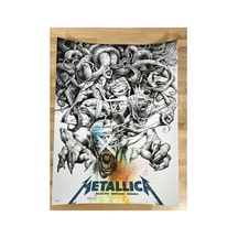Metalica Madrid Konseri Afiş Desenli Tasarım Duvar Halısı