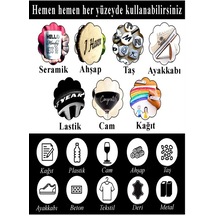 Beyaz Keçeli Markör Kalem 3 Adet Yağlı Bazlı Kalıcı Marker Kalem Hızlı Kuruma Cam Metal Lastik Seramik Ahşap Taş Plastik