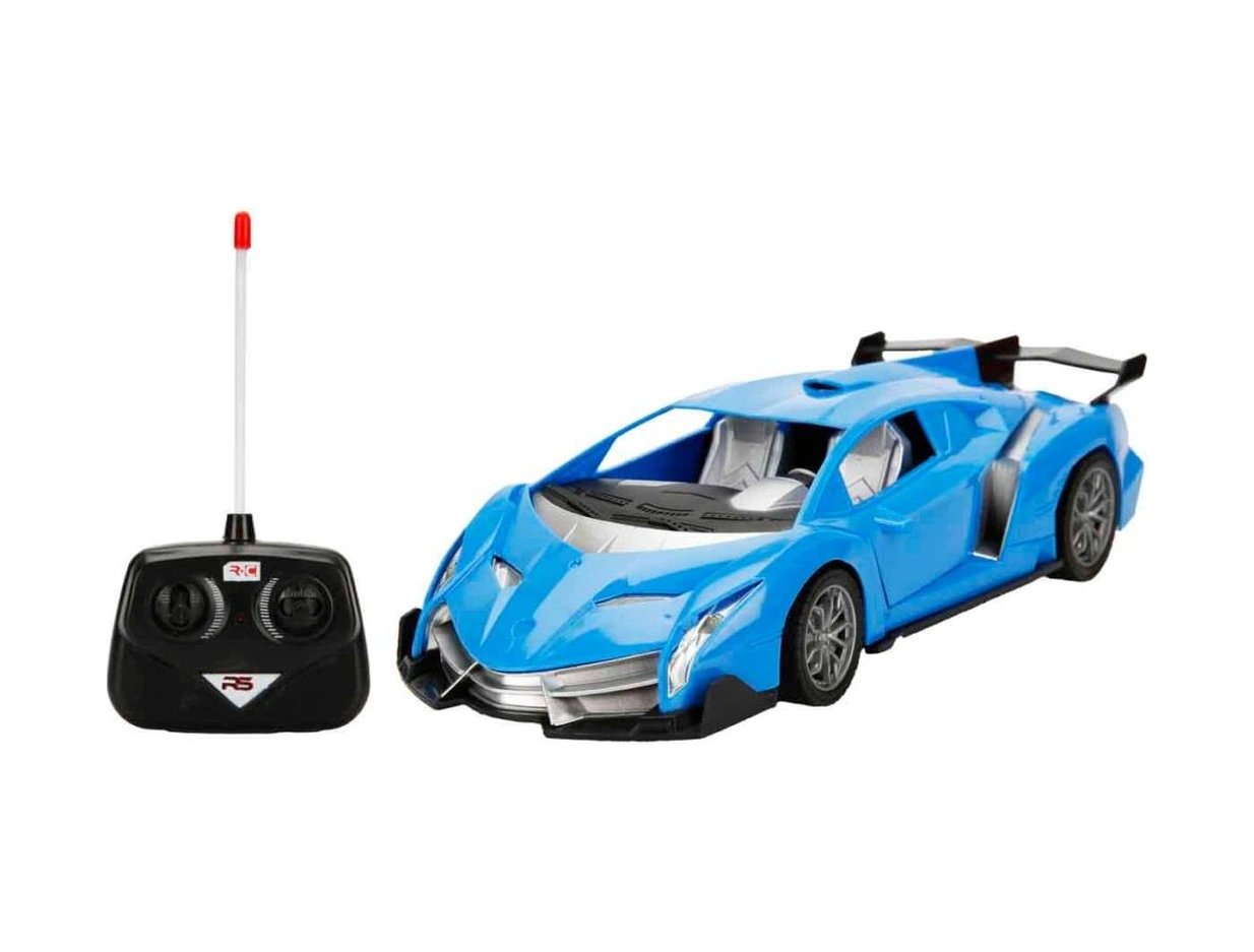 1:18 Ölçek Usb Şarjlı Işıklı Fonksiyonel Mavi Lambo Oyuncak Araç Çok Renkli