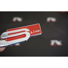 Audi S Line Kırmızı Bagaj Çamurluk Krom Logo Arma Ithal 1. Kalite (549485414)