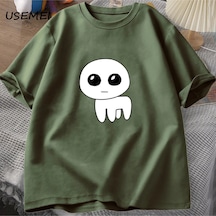 Flood Of Style Tbh Yaratık T Shirt Erkekler Otizm Yaratık T-shirt Yaz Pamuk Kısa Kollu O Boyun Erkek Giyim T Yeşil