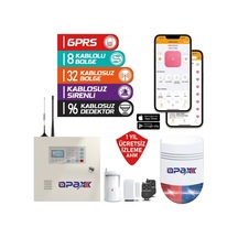 Opax-2646 Bgr-09 Kablosuz Sirenli Akülü Gprs/gsm Ev Ve İşyeri Alarm Seti