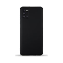 Kzy İletişim Samsung Galaxy A31 İle Uyumlu Kapak İçi Kadife Kamera Korumalı Lansman Silikon Kılıf - Siyah