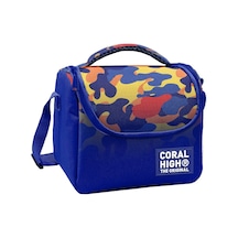 Coral High Erkek Çocuk Mavi Çok Renkli Kamuflaj Desenli Isı Yalıtımlı Beslenme Çantası 37139 Lacivert