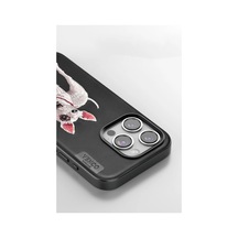 Venco Apple İphone 15 Pro Perma Desenli Kapak - Siyah 0.2M-Çok Renkli