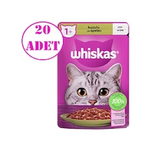 Whiskas Pouch Jöle İçinde Kuzulu Yetişkin Kedi Konservesi 20 x 85 G