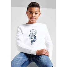 Tshirthane Gone Wild Baskılı Unisex Çocuk Beyaz Sweatshirt Beyaz