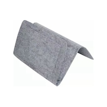 Yaozixa Pratik Asılı Keçe Çanta - Yatak Başı Depolama Çözümü 32x20x10cm Gri