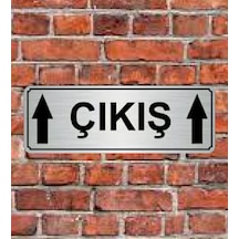 10X20 Cm Çıkış Yukarı Yazılı Metal Yönlendirme Levhası