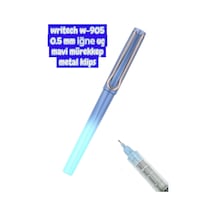 Writech W-905 Roller Kalem 0,5 Mm Kalem Mavi Mürekkep Metal Klips Mavi-açık Mavi Çok Renkli
