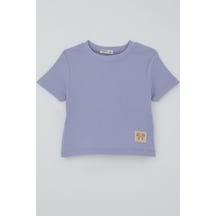 Breeze Kız Çocuk Crop Tişört Fiyonk Arma Detaylı 7-12 Yaş, Açık Lila Breeze Kız Çocuk Crop Tişört Fiyonk Arma Detaylı 7-12 Yaş, Açık Lila